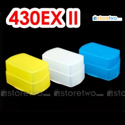 White Blue Yellow JJC Canon Speedlite 430EX II Flash Bounce Diffuser White Blue Yellow JJC Canon Speedlite 430EX II Flash Bounce Diffuser