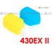 White Blue Yellow JJC Canon Speedlite 430EX II Flash Bounce Diffuser