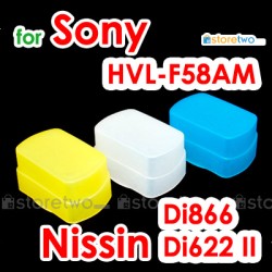Blue Yellow White JJC Sony Nissin HVL-F58AM Di866 II Flash Diffuser