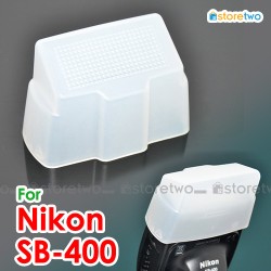 JJC Nikon Speedlight SB-400 Flash Bounce Diffuser Dome Soft Cap Box