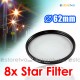 62mm 8 Point Star Light Filter Lens Flare Cross 8PT Eight Point