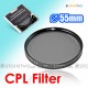 55mm CPL Circular Polarizer Filter Lens Protector Auto Focus