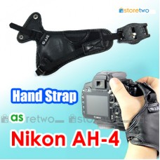 AH-4 - JJC Nikon Hand Strap Grip Genuine Leather Ergonomic w/ Plate
