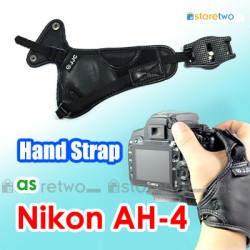 AH-4 - JJC Nikon Hand Strap Grip Genuine Leather Ergonomic w/ Plate