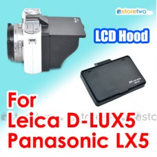 JJC Panasonic LX5 Leica D-LUX5 LCD Pop-Up Screen Hood Cover 3-Sided