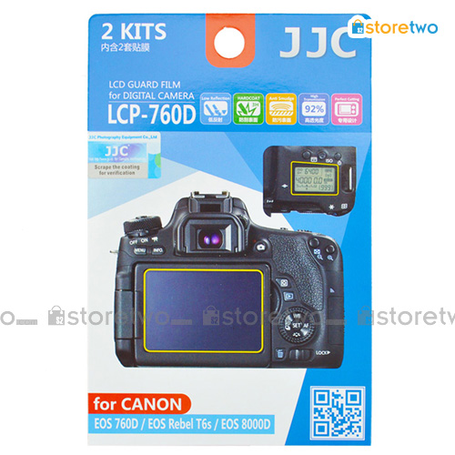 JJC Canon EOS Rebel T6s 760D 8000D LCD Screen Protector Guard Film PET JJC Canon EOS Rebel T6s 760D 8000D LCD Screen Protector Guard Film PET