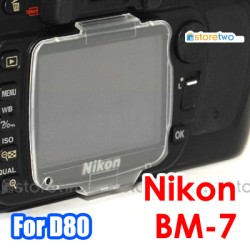 BM-7 - JJC Nikon D80 LCD Screen Monitor Clear Cover Hard Protector BM-7 - JJC Nikon D80 LCD Screen Monitor Clear Cover Hard Protector