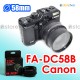 FA-DC58B - JJC Canon G12 G11 G10 58mm Filter Adapter Auto Adjust Zoom