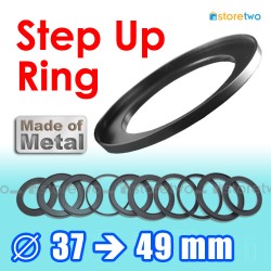 Metal Step Up 37mm to 49mm Filter Ring Adapter Mount 37-49mm Metal Step Up 37mm to 49mm Filter Ring Adapter Mount 37-49mm