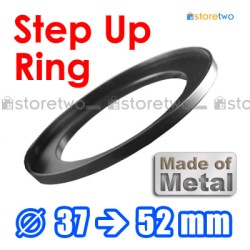Metal Step Up 37mm to 52mm Filter Ring Adapter Mount 37-52mm Metal Step Up 37mm to 52mm Filter Ring Adapter Mount 37-52mm