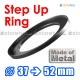 Metal Step Up 37mm to 52mm Filter Ring Adapter Mount 37-52mm