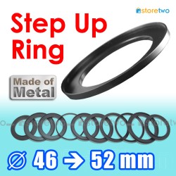 Metal Step Up 46mm to 52mm Filter Ring Adapter Mount 46-52mm Metal Step Up 46mm to 52mm Filter Ring Adapter Mount 46-52mm
