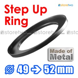 Metal Step Up 49mm to 52mm Filter Ring Adapter Mount 49-52mm Metal Step Up 49mm to 52mm Filter Ring Adapter Mount 49-52mm