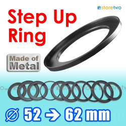 Metal Step Up 52mm to 62mm Filter Ring Adapter Mount 52-62mm Metal Step Up 52mm to 62mm Filter Ring Adapter Mount 52-62mm