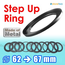 Metal Step Up 62mm to 67mm Filter Ring Adapter Mount 62-67mm Metal Step Up 62mm to 67mm Filter Ring Adapter Mount 62-67mm