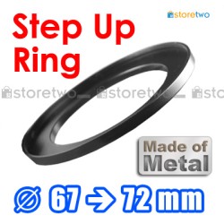 Metal Step Up 67mm to 72mm Filter Ring Adapter Mount 67-72mm Metal Step Up 67mm to 72mm Filter Ring Adapter Mount 67-72mm