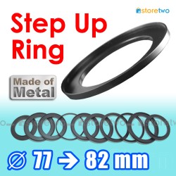 Metal Step Up 77mm to 82mm Filter Ring Adapter Mount 77-82mm Metal Step Up 77mm to 82mm Filter Ring Adapter Mount 77-82mm