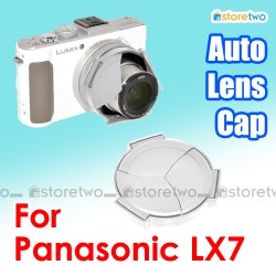 Silver JJC Panasonic LX7 Self-Retaining Auto Open Close Sync Lens Cap