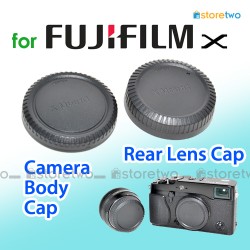 BCP-001 RLCP-001 - JJC FUJIFILM X Camera Body Rear Lens Cap Cover Set BCP-001 RLCP-001 - JJC FUJIFILM X Camera Body Rear Lens Cap Cover Set