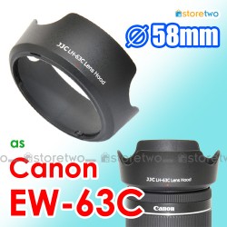 EW-63C - JJC Canon Lens Hood EF-S 18-55mm f/3.5-5.6 f/4-5.6 IS STM EW-63C - JJC Canon Lens Hood EF-S 18-55mm f/3.5-5.6 f/4-5.6 IS STM
