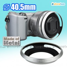 Silver JJC Metal Lens Hood 40.5mm Screw-in 58mm Filter for Nikon Sony