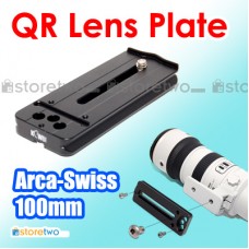 Metal 100mm Quick Release Lens Plate Arca Swiss Macro 200mm 300mm