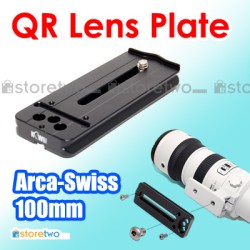 Metal 100mm Quick Release Lens Plate Arca Swiss Macro 200mm 300mm