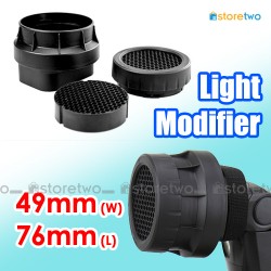 3-in-1 Stacking Honeycomb Grid Light Modifier Cap JJC 49mm W x 76mm L