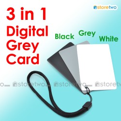 3 in 1 Digital Grey Card White Black 18% Gray Color White Balance