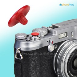 Red Convex Shutter Release Button JJC Brass FUJIFILM X-E2 Sony RX1 AE1