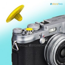Yellow Convex Shutter Release Button JJC Brass Nikon Df Sony RX1 Canon