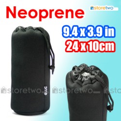 Neoprene Lens Pouch Bag Durable Case 9.4x3.9" 24x10cm 100-300mm (XL)