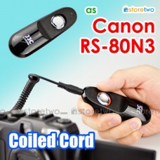 RS-80N3 - JJC Canon Pentax Remote Shutter Control Coiled Cord 90cm 7D2