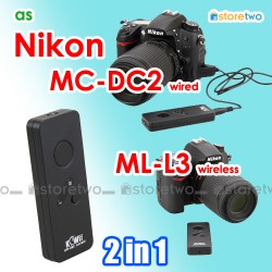 2 in 1 Nikon ML-L3 MC-DC2 Wireless Remote Wired Shutter Z7 V3 S1 P1000 2 in 1 Nikon ML-L3 MC-DC2 Wireless Remote Wired Shutter Z7 V3 S1 P1000