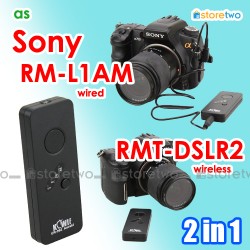2in1 Sony RMT-DSLR2 RM-L1AM Wireless Remote Wired Shutter A77 II A7M3 2in1 Sony RMT-DSLR2 RM-L1AM Wireless Remote Wired Shutter A77 II A7M3